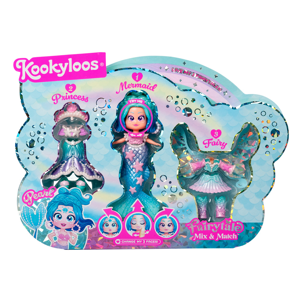 Bambola KookyLoos Sirena Coral Con Set Gioco E Animaletto – 4 In 1